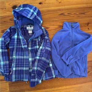 💜 Girls Columbia Fleece Interchange Jacket 💜